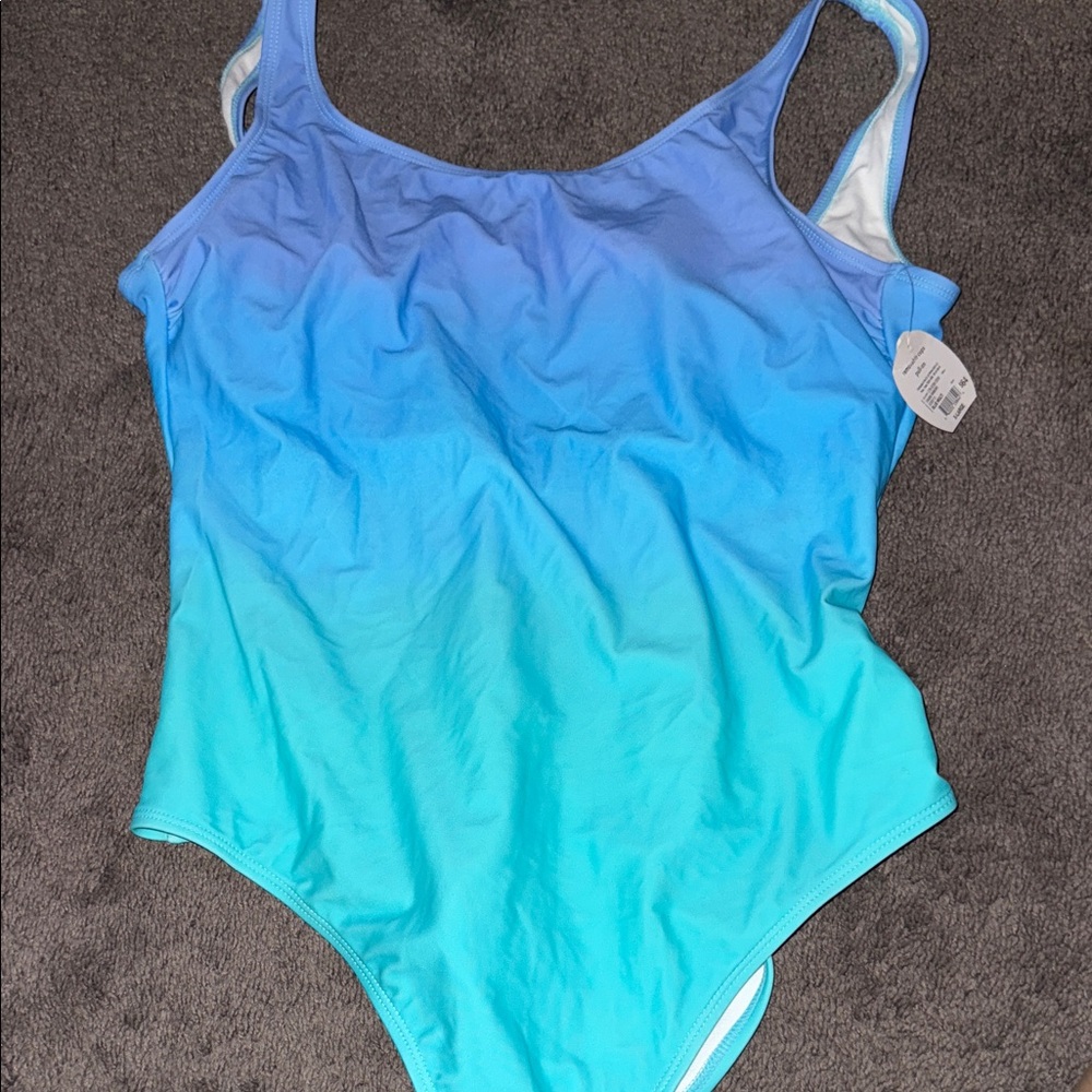 Decree Girls Blue to Aqua Gradient One-Piece